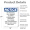 Signmission No Personal Cell Phones Allowed, 18 in W x Rectangle, Plastic OS-2PACK-NS-P-1824-V-16161 - alternate 2